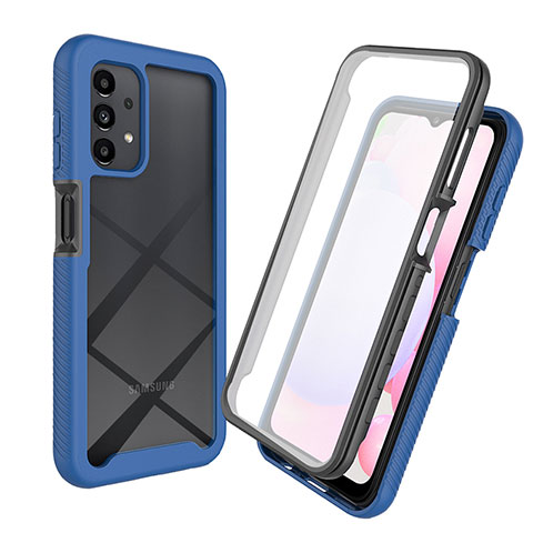 Custodia Silicone Trasparente Laterale 360 Gradi Cover ZJ3 per Samsung Galaxy A13 4G Blu