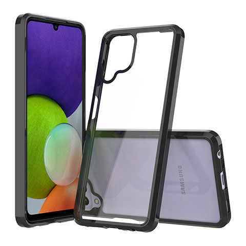 Custodia Silicone Trasparente Laterale 360 Gradi Cover ZJ3 per Samsung Galaxy A22 4G Nero