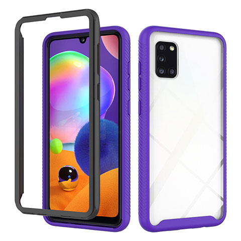 Custodia Silicone Trasparente Laterale 360 Gradi Cover ZJ3 per Samsung Galaxy A31 Lavanda