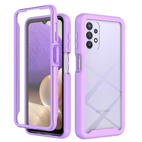 Custodia Silicone Trasparente Laterale 360 Gradi Cover ZJ3 per Samsung Galaxy A32 4G Lavanda