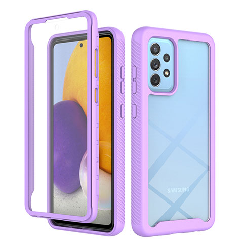 Custodia Silicone Trasparente Laterale 360 Gradi Cover ZJ3 per Samsung Galaxy A72 5G Lavanda