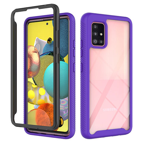 Custodia Silicone Trasparente Laterale 360 Gradi Cover ZJ3 per Samsung Galaxy M40S Lavanda