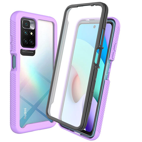 Custodia Silicone Trasparente Laterale 360 Gradi Cover ZJ3 per Xiaomi Redmi Note 11 4G (2021) Lavanda