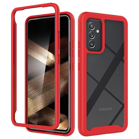 Custodia Silicone Trasparente Laterale 360 Gradi Cover ZJ4 per Samsung Galaxy A15 4G Rosso