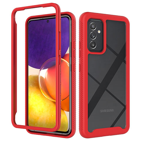 Custodia Silicone Trasparente Laterale 360 Gradi Cover ZJ4 per Samsung Galaxy A24 4G Rosso