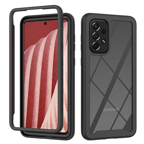 Custodia Silicone Trasparente Laterale 360 Gradi Cover ZJ4 per Samsung Galaxy A73 5G Nero