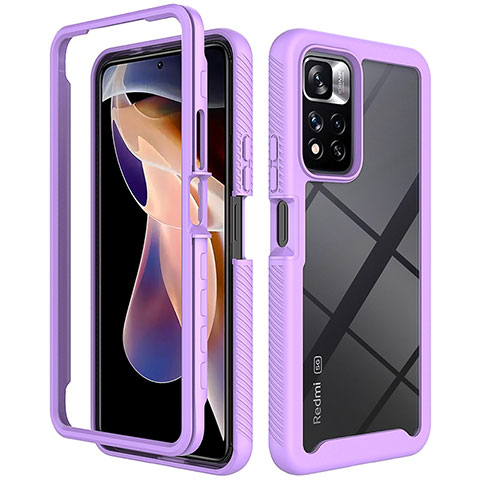 Custodia Silicone Trasparente Laterale 360 Gradi Cover ZJ4 per Xiaomi Mi 11i 5G (2022) Lavanda