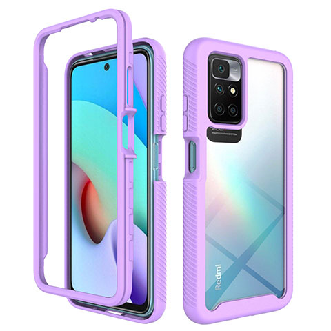 Custodia Silicone Trasparente Laterale 360 Gradi Cover ZJ4 per Xiaomi Redmi Note 11 4G (2021) Lavanda