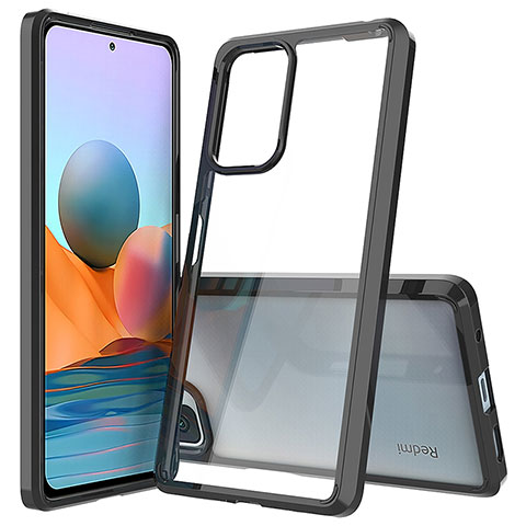 Custodia Silicone Trasparente Laterale 360 Gradi Cover ZJ5 per Xiaomi Redmi Note 10 Pro Max Nero