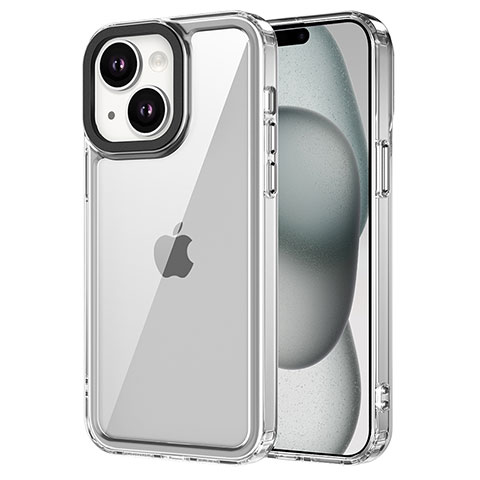 Custodia Silicone Trasparente Laterale Cover AC1 per Apple iPhone 15 Plus Chiaro