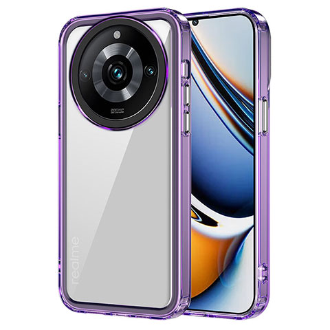 Custodia Silicone Trasparente Laterale Cover AC1 per Realme 11 Pro 5G Lavanda