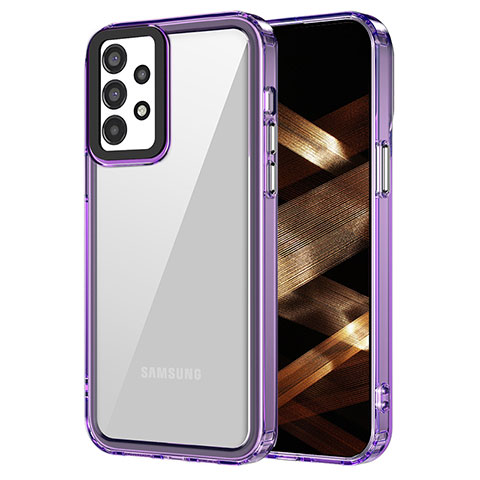 Custodia Silicone Trasparente Laterale Cover AC1 per Samsung Galaxy A13 4G Lavanda