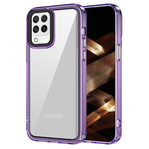 Custodia Silicone Trasparente Laterale Cover AC1 per Samsung Galaxy A22 4G Lavanda