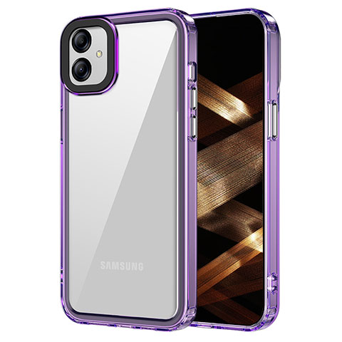 Custodia Silicone Trasparente Laterale Cover AC1 per Samsung Galaxy F04 Lavanda