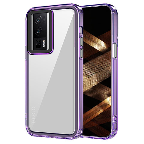 Custodia Silicone Trasparente Laterale Cover AC1 per Xiaomi Redmi K60 Pro 5G Lavanda