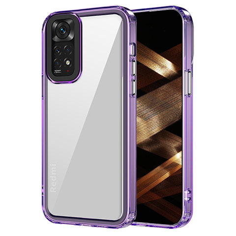 Custodia Silicone Trasparente Laterale Cover AC1 per Xiaomi Redmi Note 11 4G (2022) Lavanda