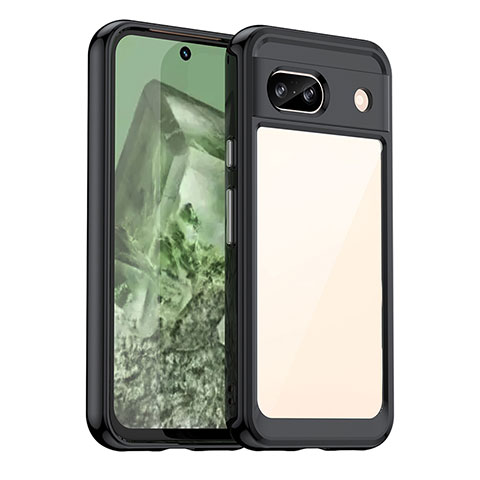 Custodia Silicone Trasparente Laterale Cover J01S per Google Pixel 8a 5G Nero