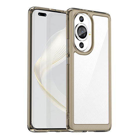 Custodia Silicone Trasparente Laterale Cover J01S per Huawei Nova 11 Ultra Grigio