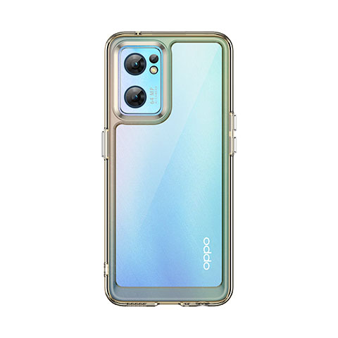 Custodia Silicone Trasparente Laterale Cover J01S per Oppo Find X5 Lite 5G Grigio