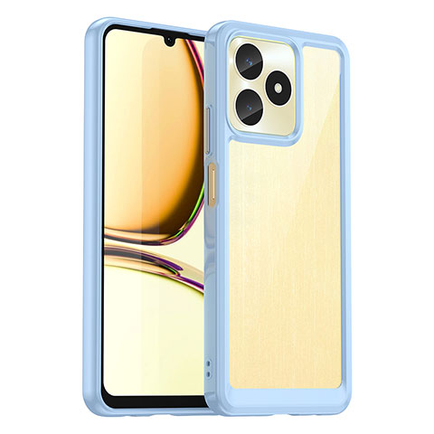 Custodia Silicone Trasparente Laterale Cover J01S per Realme Narzo N53 Blu