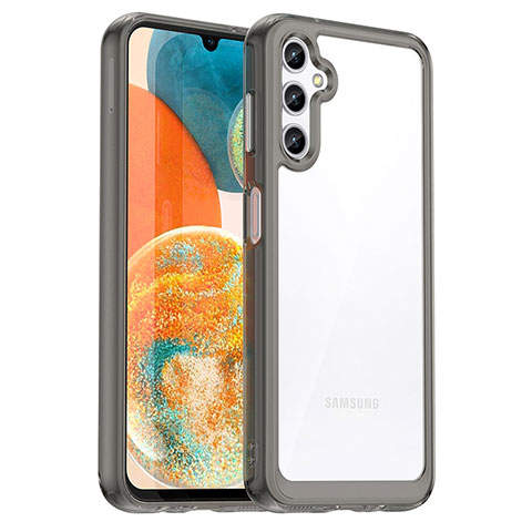 Custodia Silicone Trasparente Laterale Cover J01S per Samsung Galaxy A14 5G Grigio