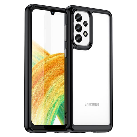 Custodia Silicone Trasparente Laterale Cover J01S per Samsung Galaxy A33 5G Nero