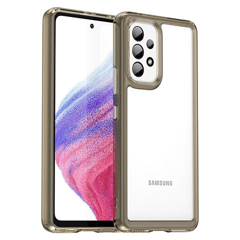 Custodia Silicone Trasparente Laterale Cover J01S per Samsung Galaxy A53 5G Grigio