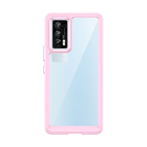 Custodia Silicone Trasparente Laterale Cover J01S per Vivo iQOO 7 India 5G Rosa