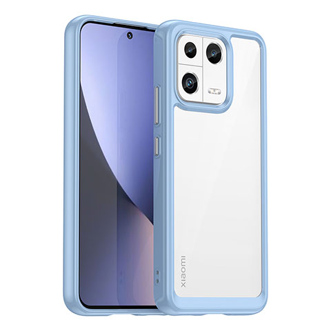 Custodia Silicone Trasparente Laterale Cover J01S per Xiaomi Mi 13 5G Blu