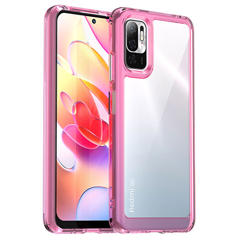 Custodia Silicone Trasparente Laterale Cover J01S per Xiaomi POCO M3 Pro 5G Lavanda