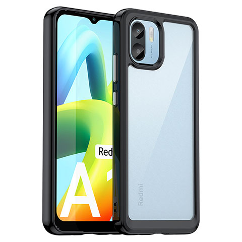 Custodia Silicone Trasparente Laterale Cover J01S per Xiaomi Redmi A2 Plus Nero