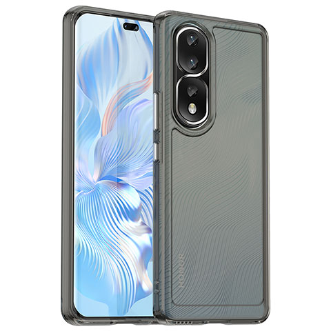 Custodia Silicone Trasparente Laterale Cover J02S per Huawei Honor 80 Pro 5G Grigio