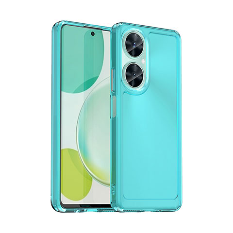 Custodia Silicone Trasparente Laterale Cover J02S per Huawei Nova 11i Blu