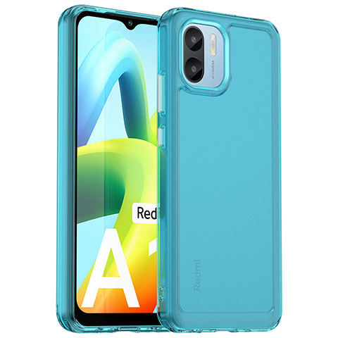 Custodia Silicone Trasparente Laterale Cover J02S per Xiaomi Poco C50 Blu