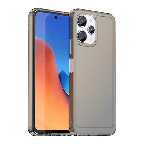 Custodia Silicone Trasparente Laterale Cover J02S per Xiaomi Poco M6 Pro 5G Grigio