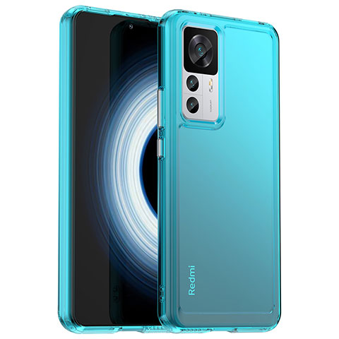 Custodia Silicone Trasparente Laterale Cover J02S per Xiaomi Redmi K50 Ultra 5G Blu