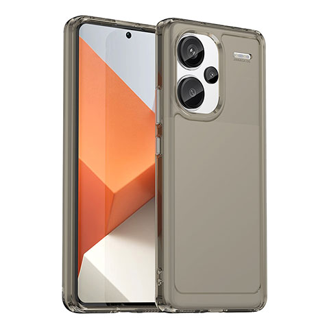 Custodia Silicone Trasparente Laterale Cover J02S per Xiaomi Redmi Note 13 Pro+ Plus 5G Grigio