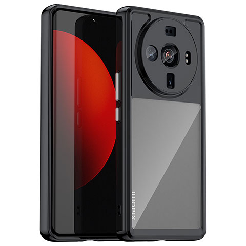 Custodia Silicone Trasparente Laterale Cover M01 per Xiaomi Mi 12 Ultra 5G Nero