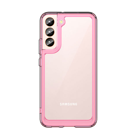 Custodia Silicone Trasparente Laterale Cover M03 per Samsung Galaxy S21 FE 5G Oro Rosa