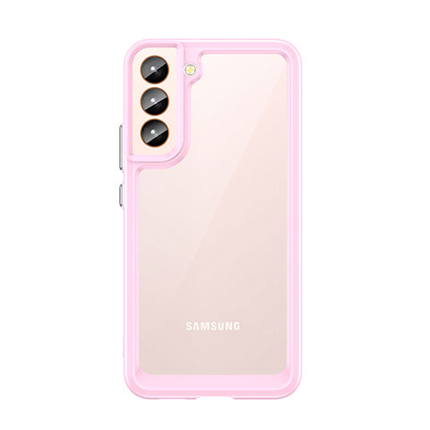 Custodia Silicone Trasparente Laterale Cover M03 per Samsung Galaxy S21 Plus 5G Rosa