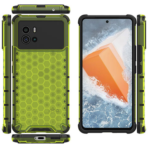 Custodia Silicone Trasparente Laterale Cover M07 per Vivo iQOO 9 Pro 5G Verde