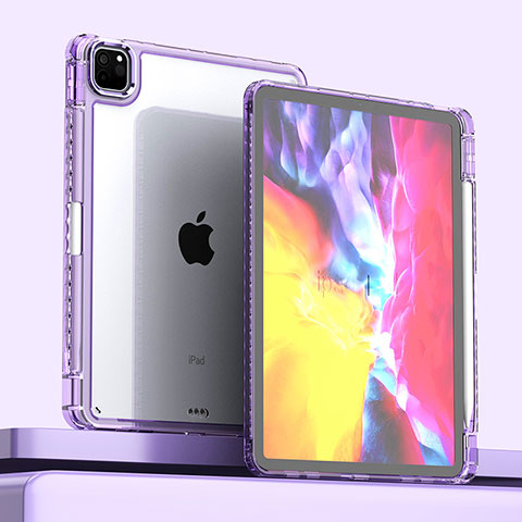 Custodia Silicone Trasparente Laterale Cover P01 per Apple iPad Pro 11 (2022) Viola