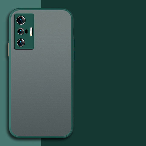 Custodia Silicone Trasparente Laterale Cover P01 per Vivo X70t Verde Notte