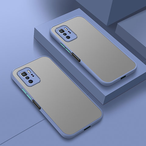 Custodia Silicone Trasparente Laterale Cover P01 per Xiaomi Redmi Note 10 Pro 5G Grigio Lavanda
