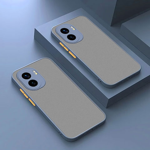 Custodia Silicone Trasparente Laterale Cover per Huawei Honor X40i 5G Grigio Lavanda