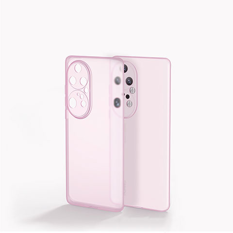 Custodia Silicone Trasparente Laterale Cover per Huawei P50e Rosa