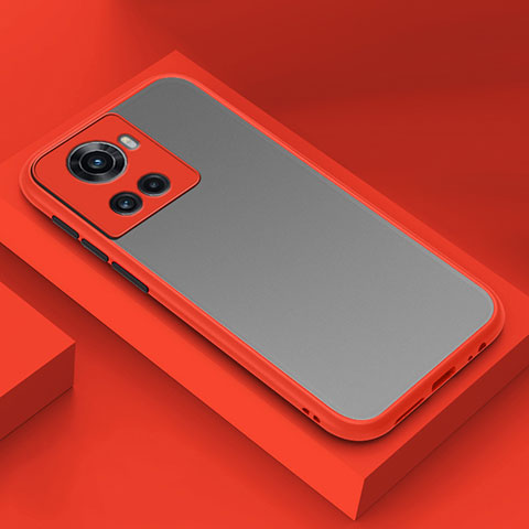 Custodia Silicone Trasparente Laterale Cover per OnePlus 10R 5G Rosso