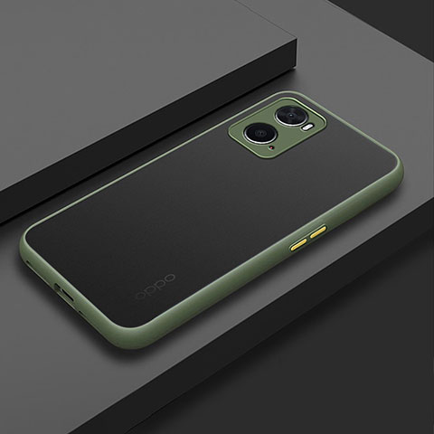 Custodia Silicone Trasparente Laterale Cover per Oppo A36 Verde