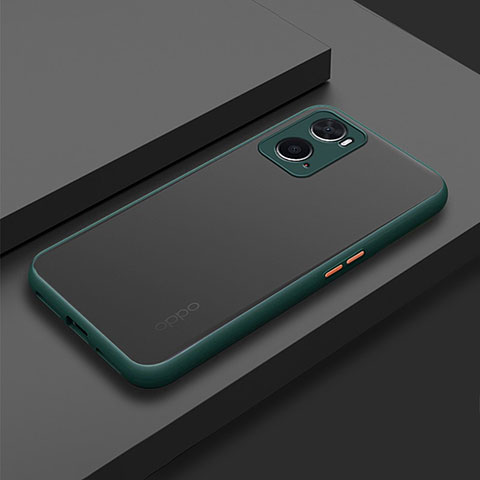 Custodia Silicone Trasparente Laterale Cover per Oppo A36 Verde Notte