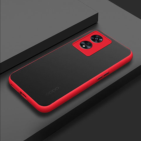 Custodia Silicone Trasparente Laterale Cover per Oppo A78 4G Rosso